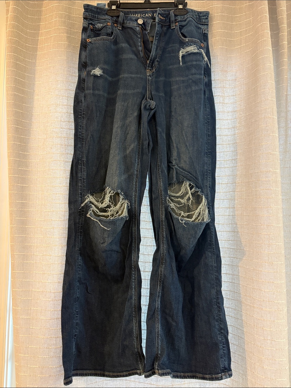 American Eagle super high rise baggy Wide-Leg Jeans - Dark Blue
